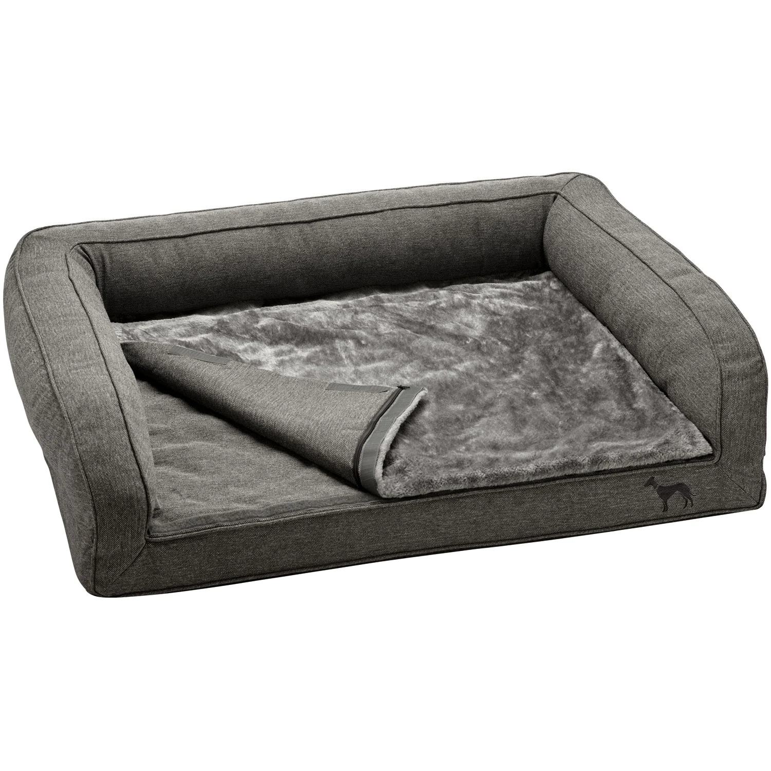 Hunter ortopædisk hundesofa Livingston Large 100 x 80 cm Antracit